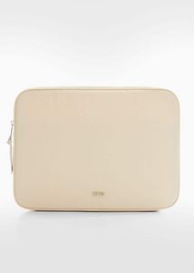 Double-compartment laptop case offers at S$ 19.9 in Mango