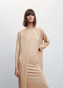Long knit cardigan offers at S$ 49.9 in Mango
