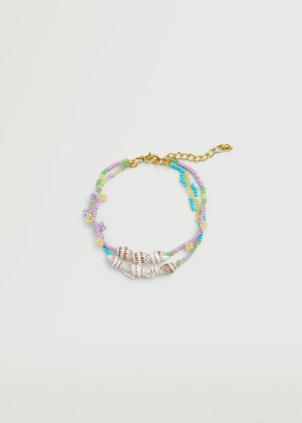 Shell beads bracelet offers at S$ 12.9 in Mango