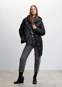Hood quilted coat offers at S$ 109.9 in Mango