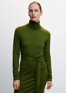 Knitted turtleneck dress offers at S$ 49.9 in Mango