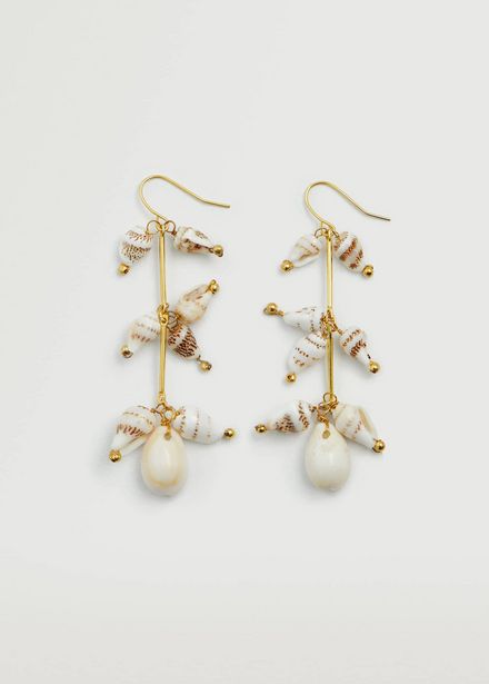 Combined shell earrings offers at S$ 19.9 in Mango