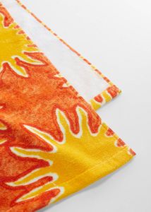 100% cotton printed towel offers at S$ 59.9 in Mango