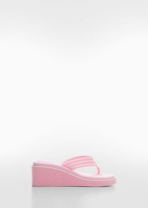 Platform quilted sandals offers at S$ 49.9 in Mango