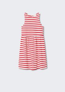 Striped ruffle dress offers at S$ 19.9 in Mango Kids