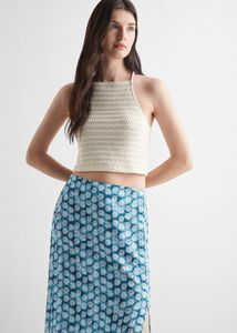 Slit printed long skirt offers at S$ 39.9 in Mango Kids