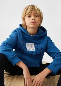 Printed hoodie offers at S$ 29.9 in Mango Kids