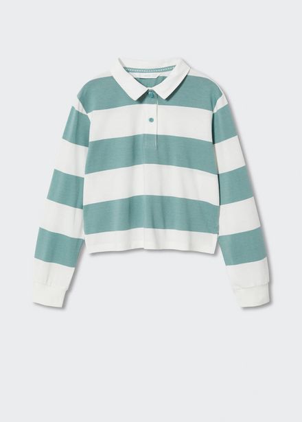 Striped long-sleeved polo shirt offers at S$ 12.9 in Mango Kids