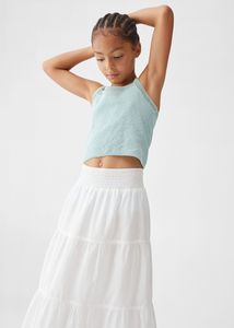 Ruffled long skirt offers at S$ 39.9 in Mango Kids