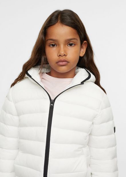 Hood quilted coat offers at S$ 45.9 in Mango Kids