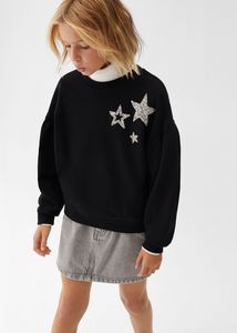 Glitter stars sweatshirt offers at S$ 17.9 in Mango Kids