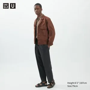 UNIQLO U Wide Fit Pleated Jersey Pants offers at S$ 39.9 in Uniqlo