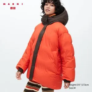 MARNI Down Oversized Hooded Coat (Solid) offers at S$ 79.9 in Uniqlo