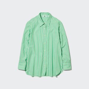 Cotton Striped Long Sleeve Shirt offers at S$ 29.9 in Uniqlo