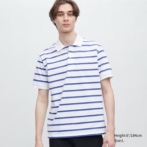 Dry Pique Striped Short Sleeve Polo Shirt offers at S$ 19.9 in Uniqlo