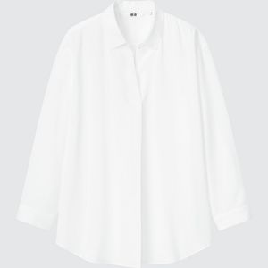 Rayon Skipper Collar 3/4 Sleeve Blouse offers at S$ 29.9 in Uniqlo