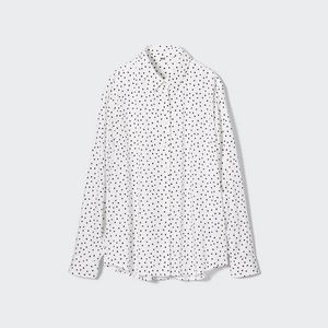 Rayon Printed Long Sleeve Blouse offers at S$ 29.9 in Uniqlo