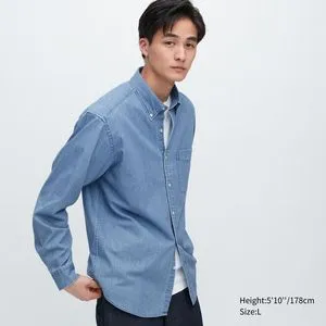 Denim Long Sleeve Shirt offers at S$ 29.9 in Uniqlo