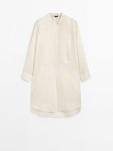 Oversize Blouse With Pintuck Details offers at S$ 199 in Massimo Dutti