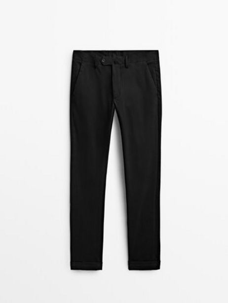 Smart Cotton Trousers offers at S$ 145 in Massimo Dutti