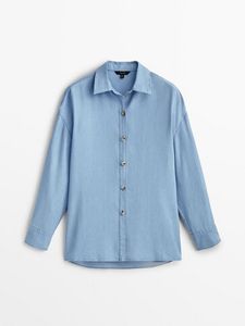 Flowing Effect Denim Shirt offers at S$ 99 in Massimo Dutti