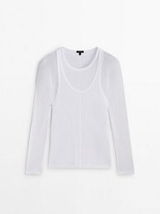 Long Sleeve Double T-Shirt offers at S$ 89 in Massimo Dutti