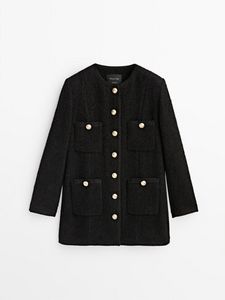 Long Jacket With Golden Buttons offers at S$ 365 in Massimo Dutti