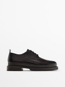 Brown Nappa Leather Shoes- Studio offers at S$ 345 in Massimo Dutti