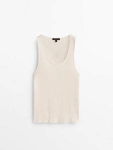 Strappy Ribbed Top offers at S$ 69 in Massimo Dutti