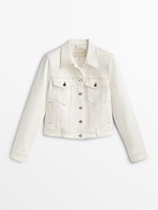 Denim Jacket With Topstitching offers at S$ 159 in Massimo Dutti