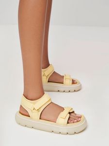 Recycled Polyester Velcro-Strap Sports Sandals offers at S$ 905 in Charles & Keith