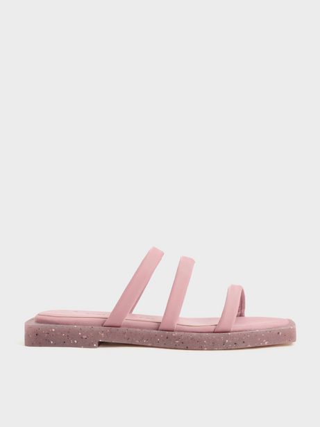 Arabella Recycled Nylon Slide Sandals offers at S$ 36 in Charles & Keith