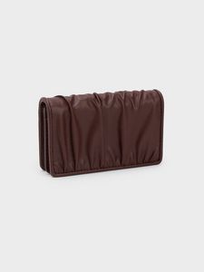 Aldora Ruched Card Holder               - dark chocolate offers at S$ 16.1 in Charles & Keith