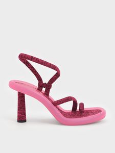 Electra Recycled Polyester Toe-Loop Heeled Sandals offers at S$ 56 in Charles & Keith