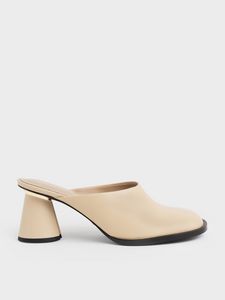 Medina Leather Cylindrical Heel Mules offers at S$ 1650 in Charles & Keith