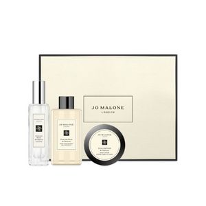 Jo Malone London Fragance Layering Collection Packset consists English Pear & Freesia Cologne Spray 30ml +  Blackberry & Bay Body Cream 50ml + Wood Sage & Sea Salt Body Wash 100ml offers at S$ 153.33 in Watsons