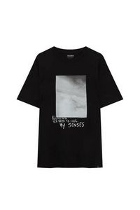 Short sleeve T-shirt with slogan offers at S$ 29.9 in Pull & Bear