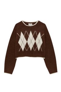 Argyle knit sweater offers at S$ 59.9 in Pull & Bear
