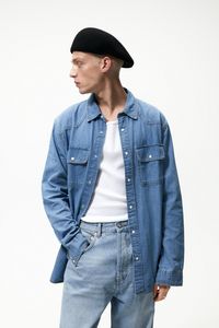 DENIM SHIRT WITH POCKETS offers at S$ 33.5 in ZARA