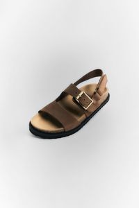 KIDS/ BUCKLED LEATHER SANDALS offers at S$ 69.9 in ZARA