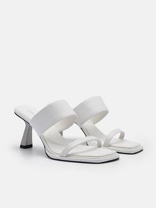 Amelie Leather Heel Sandals offers at S$ 79.9 in Pedro