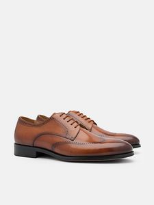 Leather Brogue Derby Shoes offers at S$ 149.9 in Pedro