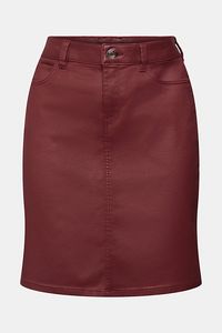 Leather effect knee-length skirt offers at S$ 129.9 in Esprit