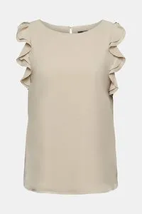Chiffon blouse with ruffles offers at S$ 79.9 in Esprit