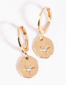Gold Star Charm Huggie Hoop Earrings offers at S$ 7 in Lovisa