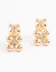 Gold Teddy Bear Stud Earrings offers at S$ 3 in Lovisa