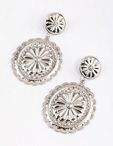 Rhodium Diamante Western Disc Drop Earrings offers at S$ 7 in Lovisa