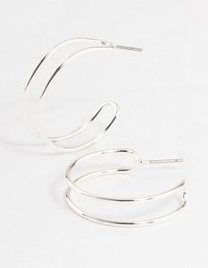 Silver Wire Double Hoop Earrings offers at S$ 4 in Lovisa