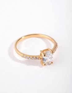 Gold Plated Sterling Silver Cubic Zirconia Oval Ring offers at S$ 9 in Lovisa