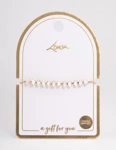 Gold Marquise Stone Toggle Bracelet offers at S$ 10 in Lovisa